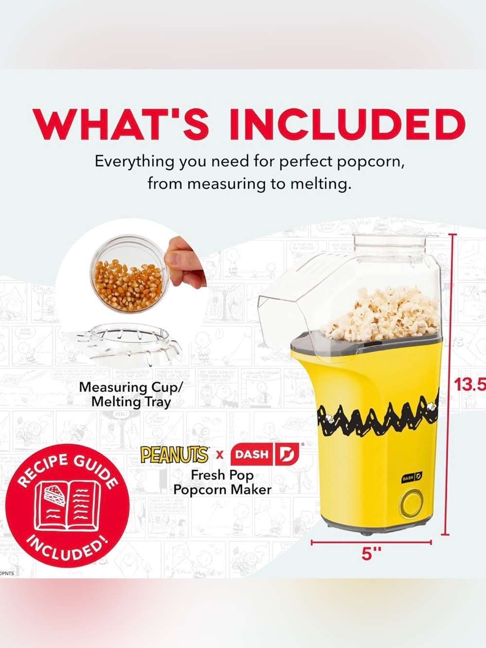 Peanuts DASH Fresh Pop Popcorn Maker - Picture 3 of 3